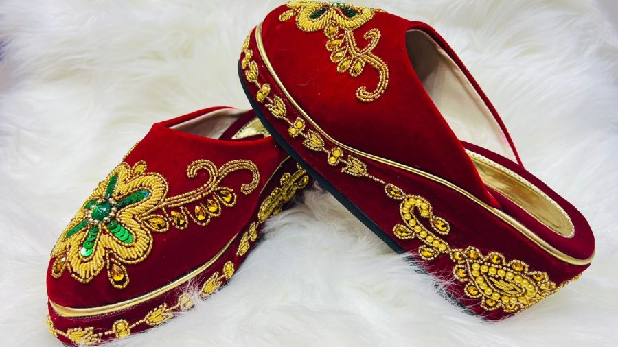 Velvet Traditional Nepali Shoes – Wedge Heels