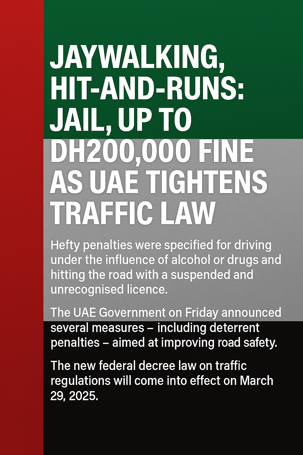 UAE New Traffic Law
