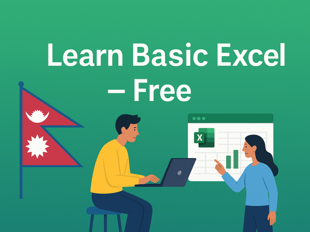 Learn Excel Free, Excel for Nepalese, Excel course free, Excel formulas, Excel practice files