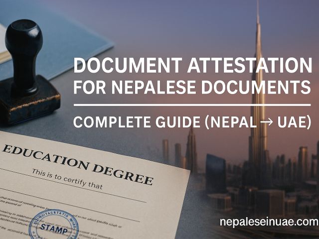 Document Attestation for Nepalese Documents: Complete Guide from Nepal to UAE