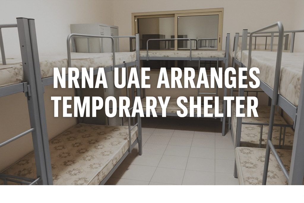 NRNA UAE Arranges Temporary Shelter for Nepali Workers Facing Difficulties