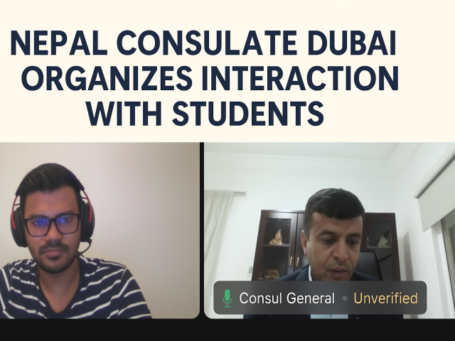 Consulate General of Nepal in Dubai Organizes Virtual Interaction with Nepali Students in UAE