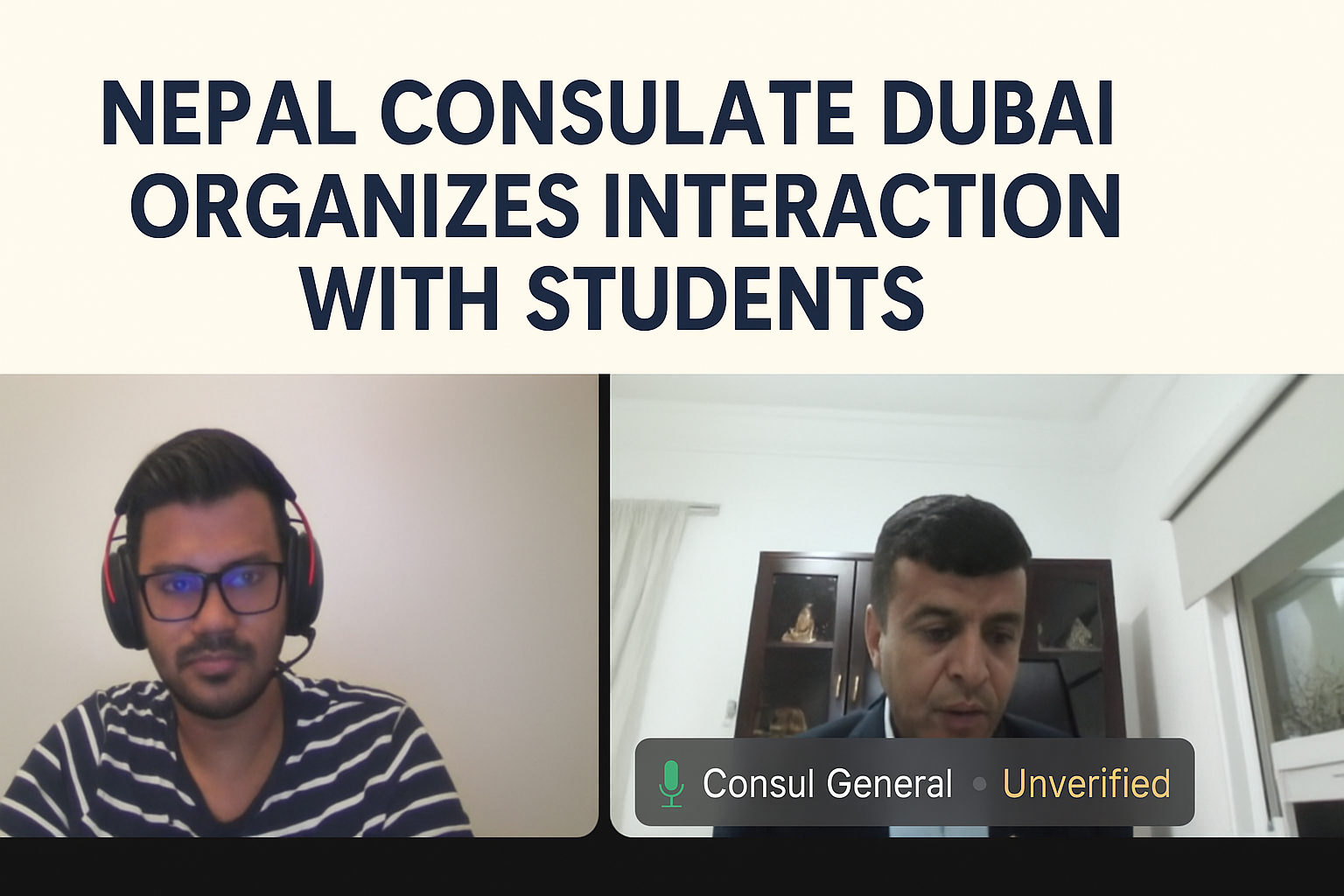 Consulate General of Nepal in Dubai Organizes Virtual Interaction with Nepali Students in UAE