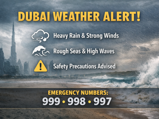 Dubai Issues Weather Advisory and Emergency Contact Reminder for Residents