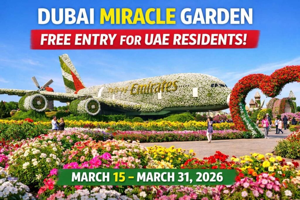 Dubai Miracle Garden Offers Free Entry for UAE Residents in March 2026